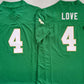 N.Dame Fighting Irish #4 Jeremiyah Love Green 2024 F.U.S.E. Limited Stitched Football  American College Jerseys