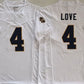 N.Dame Fighting Irish #4 Jeremiyah Love White 2024 F.U.S.E. Limited Stitched Football  American College Jerseys