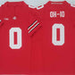 O.State Buckeyes #0 OH-IO Red F.U.S.E. Limited Stitched Football American College Jerseys