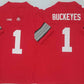 O.State Buckeyes #1 Buckeyes Red 2025 F.U.S.E. Limited Stitched American College Jerseys