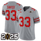 O.State Buckeyes #33 Jack Sawyer Grey 2025 CFP Final Patch F.U.S.E. Vapor Limited Stitched Football American College Jerseys
