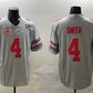 O.State Buckeyes #4 Jeremiah Smith Grey 2025 CFP Final With National Champions Patch F.U.S.E. Vapor Limited Stitched Football Football American College Jerseys