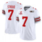 O.State Buckeyes #7 C.J. Stroud White 2025 CFP Final With National Champions Patch F.U.S.E. Vapor Limited Stitched Football American College Jerseys