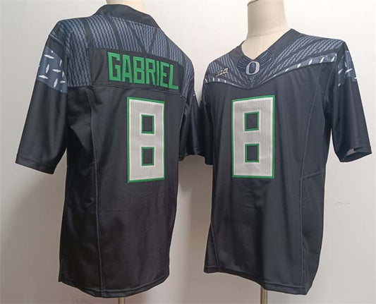 O.Ducks #8 Dillon Gabriel Black 2024 F.U.S.E. Stitched American College Jerseys