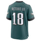 P.Eagles #18 John Metchie III Midnight Green Team Game Stitched American Football Jerseys