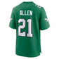 P.Eagles #21 Eric Allen Retired Player Alternate Game Jersey - Kelly Green Stitched American Football Jerseys