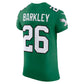 P.Eagles #26 Saquon Barkley Kelly Green Alternate Vapor F.U.S.E. Elite Stitched American Football Jerseys