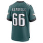 P.Eagles #66 Drew Kendall Midnight Green Team Game Stitched American Football Jerseys