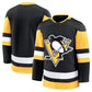 P.Penguins Fanatics Home Premium Jersey - Black Stitched American Hockey Jerseys