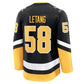 P.Penguins #58 Kris Letang Fanatics Alternate Premium Jersey - Black Stitched American Hockey Jerseys