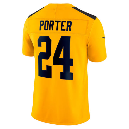 P.Steelers #24 Joey Porter Jr. Gold Alternate 1933 Throwback Vapor F.U.S.E. Limited Stitched American Football Jerseys