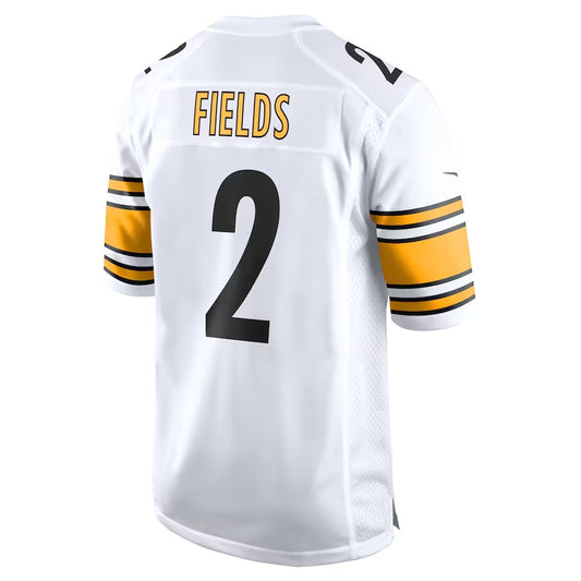 P.Steelers #2 Justin Fields White Game Stitched American Football Jerseys