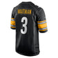 P.Steelers #3 Corliss Waitman Black Team Game Stitched American Football Jerseys