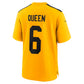 P.Steelers #6 Patrick Queen Gold Alternate 1933 Throwback Game Stitched American Football Jerseys