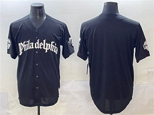 Philadelphia Phillies Blank Black GOTHIC Vapor Limited Stitched Baseball Jersey