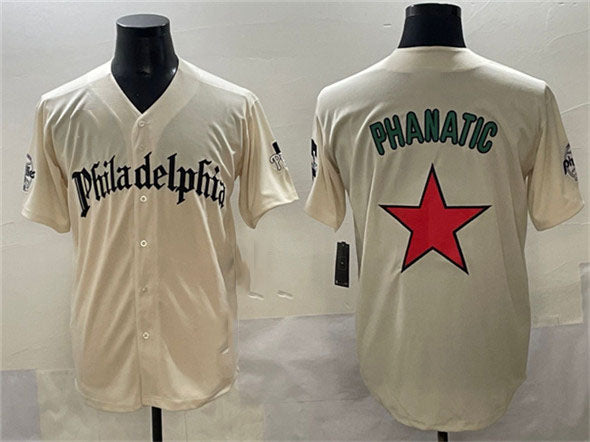 Philadelphia Phillies Cream Phanatic Gothic Vapor Limited Stitched Baseball Jersey