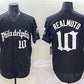 Philadelphia Phillies #10 J.T. Realmuto Black Gothic Vapor Limited Stitched Baseball Jersey