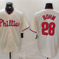 Philadelphia Phillies #28 Alec Bohm Cream Cool Base Stitched Baseball Jersey