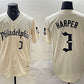 Philadelphia Phillies #3 Bryce Harper Cream Gothic Vapor Limited Stitched Baseball Jersey
