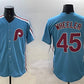 Philadelphia Phillies #45 Zack Wheeler Blue Cool Base Stitched Baseball Jerseys