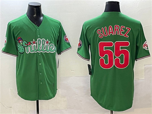 Philadelphia Phillies #55 Ranger Suárez Green Phanatic Limited Stitched Baseball Jersey