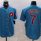 Philadelphia Phillies #7 Trea Turner Blue Cooperstown Throwback Cool Base Stitched Baseball Jerseys