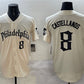 Philadelphia Phillies #8 Nick Castellanos Cream Gothic Vapor Limited Stitched Baseball Jersey