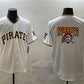 Pittsburgh Pirates Team Big Logo White Home Limited Stitched Baseball Jersey