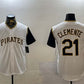 Pittsburgh Pirates #21 Roberto Clemente White Cool Base Stitched Baseball Jerseys