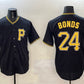 Pittsburgh Pirates #24 Barry Bonds Black Cool Base Stitched Baseball Jersey