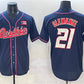 Puerto Rico Baseball #21 Roberto Clemente Navy 2023 World Baseball Classic Stitched Jersey