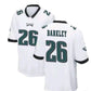 P.Eagles #26 Saquon Barkley Game white Player Jersey - Midnight Green Stitched American Football Jerseys