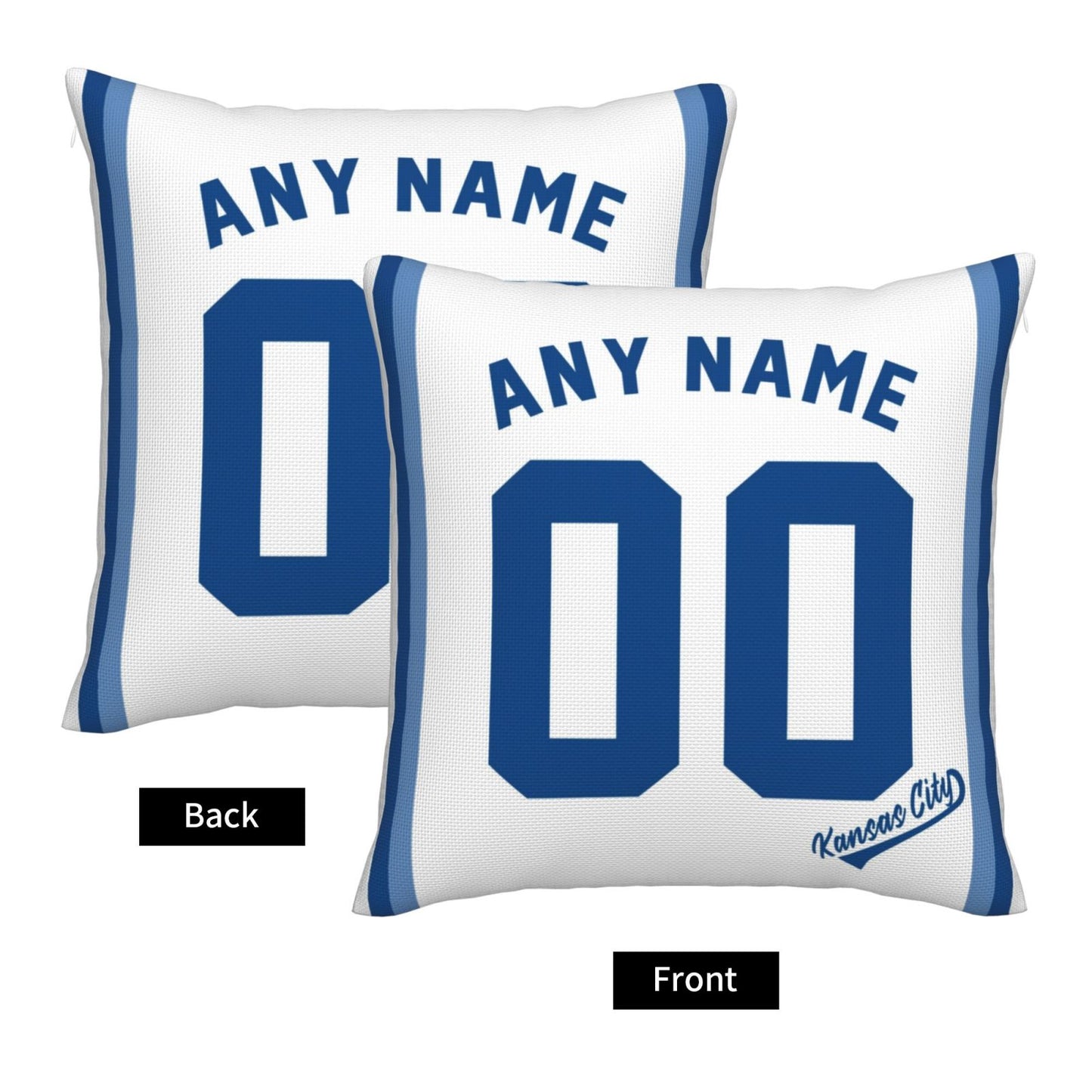 Custom Kansas City Royals Pillow Decorative Throw Pillow Case - Print Personalized Football Team Fans Name & Number Birthday Gift Football Pillows