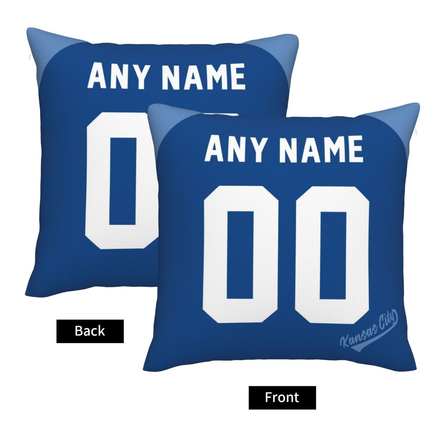 Custom Kansas City Royals Pillow Decorative Throw Pillow Case - Print Personalized Football Team Fans Name & Number Birthday Gift Football Pillows