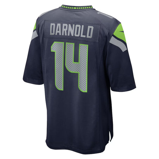 S.Seahawks #14 Sam Darnold College Navy Team 50th Season Game Stitched American Football Jerseys