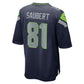 S.Seahawks #81 Eric Saubert College Navy Team Game Stitched American Football Jerseys