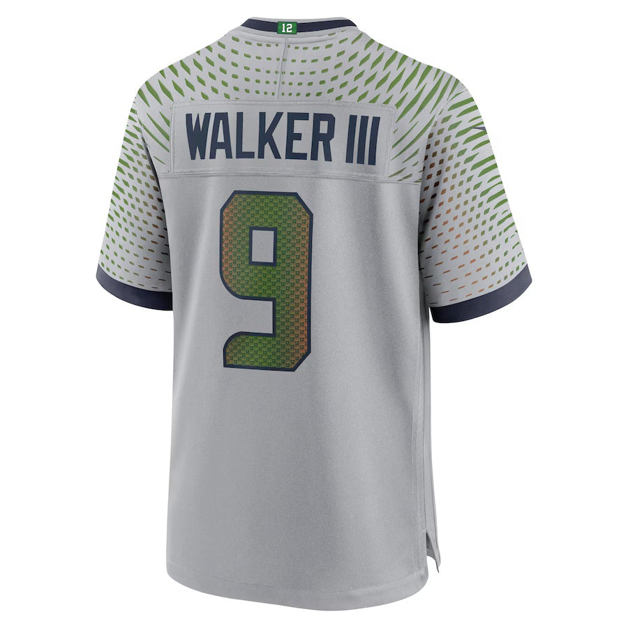 S.Seahawks #9 Kenneth Walker III 2025 Rivalries Collection Game Jersey - Wolf Gray Stitched American Football Jerseys