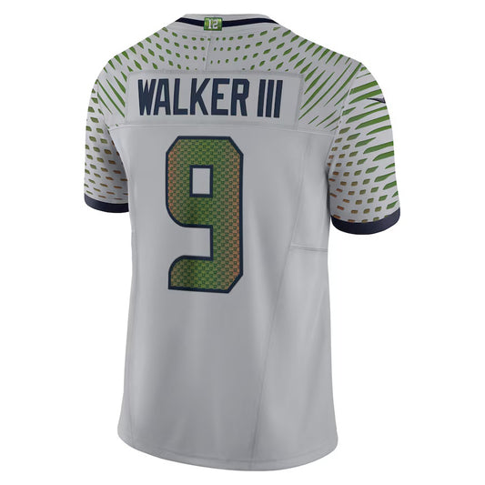 S.Seahawks #9 Kenneth Walker III 2025 Rivalries Collection Limited Jersey - Wolf Gray Stitched American Football Jerseys