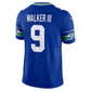 S.Seahawks #9 Kenneth Walker III Royal 50th Season Vapor F.U.S.E. Limited American Football Jerseys