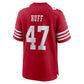 SF.49ers #47 Bryce Huff Scarlet Team Game Stitched American Football Jerseys