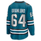 SJ.Sharks #64 Mikael Granlund Fanatics Home Breakaway Jersey - Teal Stitched American Hockey Jerseys