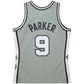 S.Antonio Spurs #9 Tony Parker Mitchell & Ness Unisex Hall of Fame Class of 2023 Throwback Swingman Jersey - Gray Stitched American Basketball Jersey