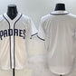 San Diego Padres Blank White Cool Base Stitched Baseball Jersey