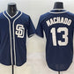 San Diego Padres #13 Manny Machado Navy Cool Base Stitched Baseball Jersey