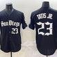 San Diego Padres #23 Fernando Tatis Jr. Black Gothic Edition Vapor Limited Stitched Baseball Jersey