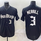 San Diego Padres #3 Jackson Merrill Black Gothic Edition Vapor Limited Stitched Baseball Jersey