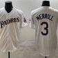 San Diego Padres #3 Jackson Merrill White Throwback With Patch Cool Base Stitched Baseball Jersey