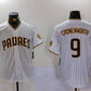 San Diego Padres #9 Jake Cronenworth White Team Logo Stitched Cool Base Baseball Jersey