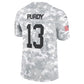SF.49ers #13 Brock Purdy Arctic Camo 2024 Salute to Service Limited Stitched American Football Jerseys