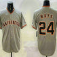 San Francisco Giants #24 Willie Mays Grey Limited Stitched Baseball Jersey